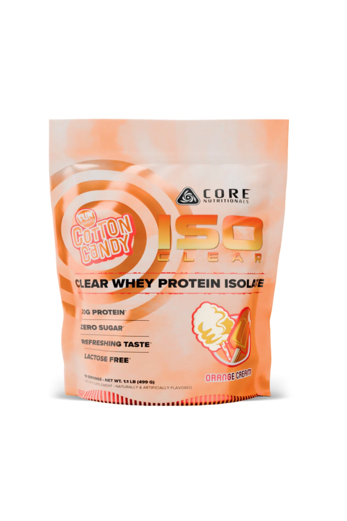 Core Nutritionals PROTIEN ISO Clear 1.1lb (100% Isolate) Fun Sweets Orange Cream