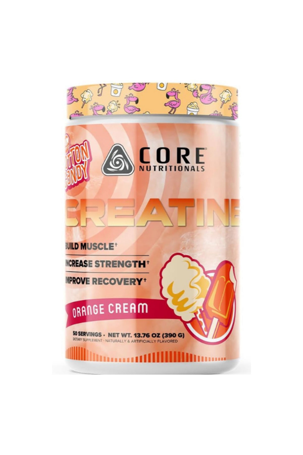 Core Nutritionals ESSENTIALS Creatine Monohydrate Fun Sweets Orange Cream