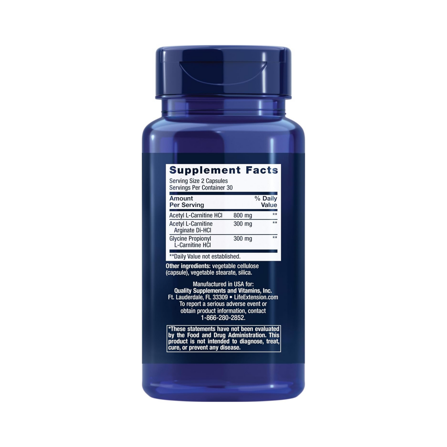 Life Extension-Optimized Carnitine, 60 capsules