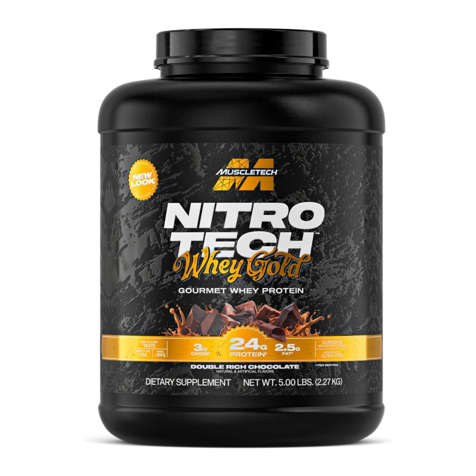 MuscleTech Nitro Tech 100% Whey Gold Double Rich Chocolate 5lbs US (RB)