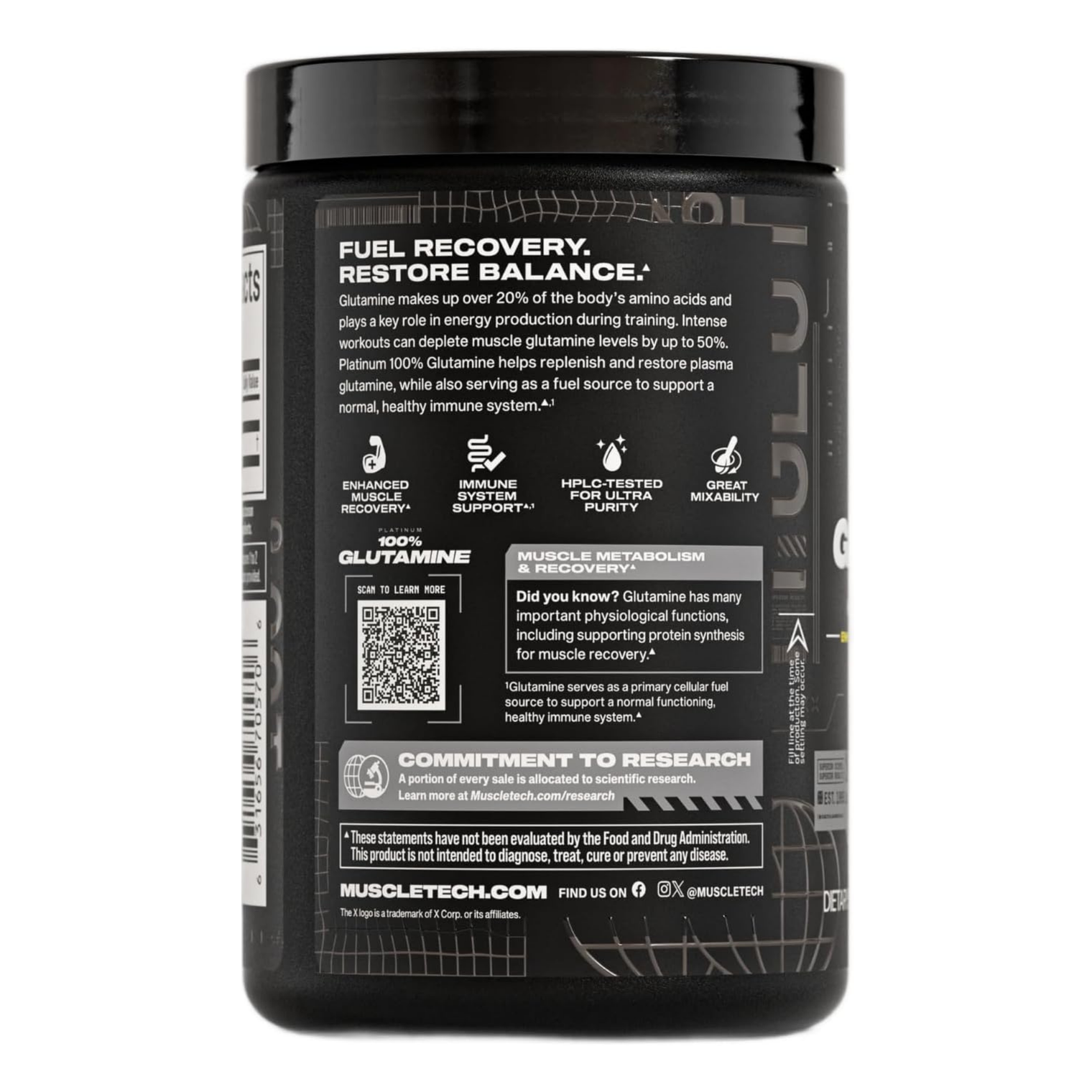 MuscleTech 100% Glutamine 300g