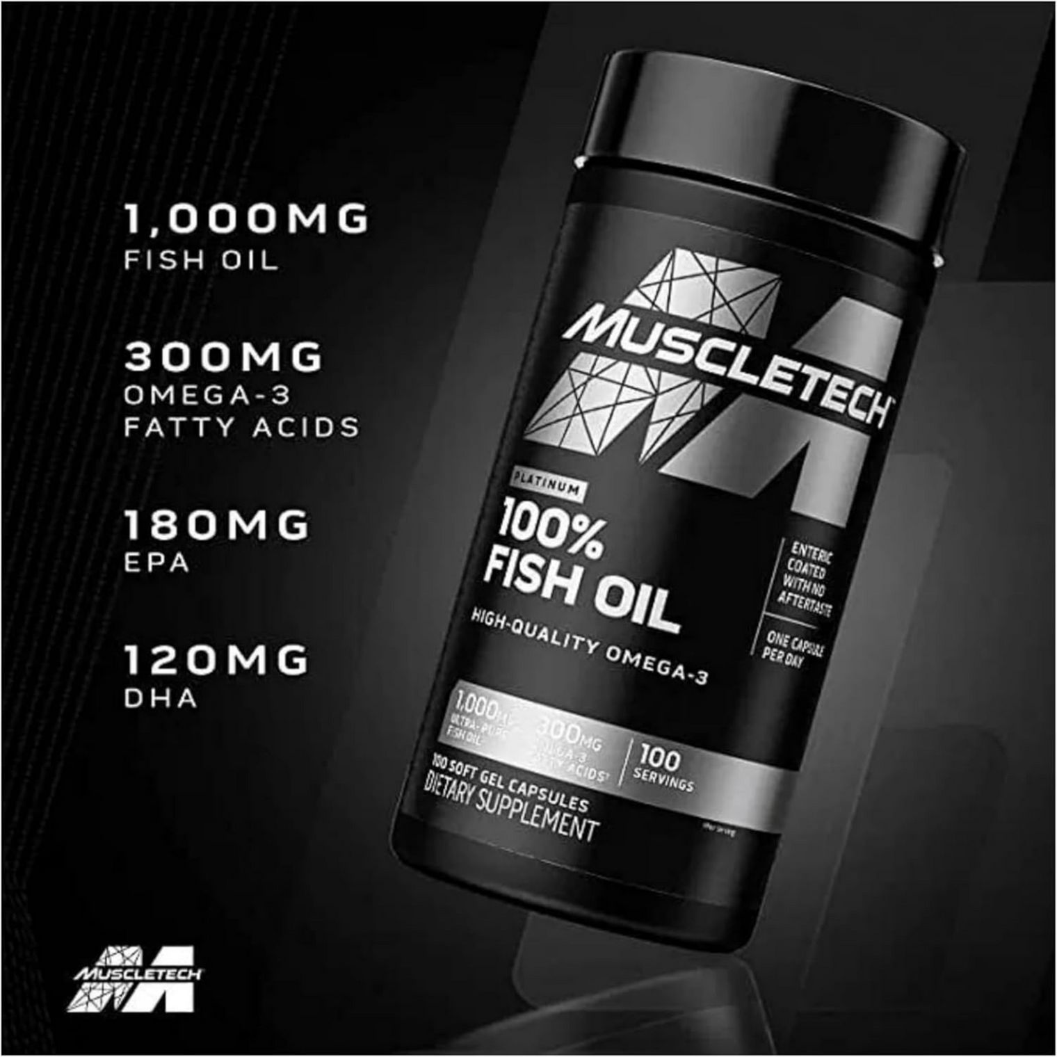 MuscleTech Platinum 100% Omega Fish Oil - 100ct