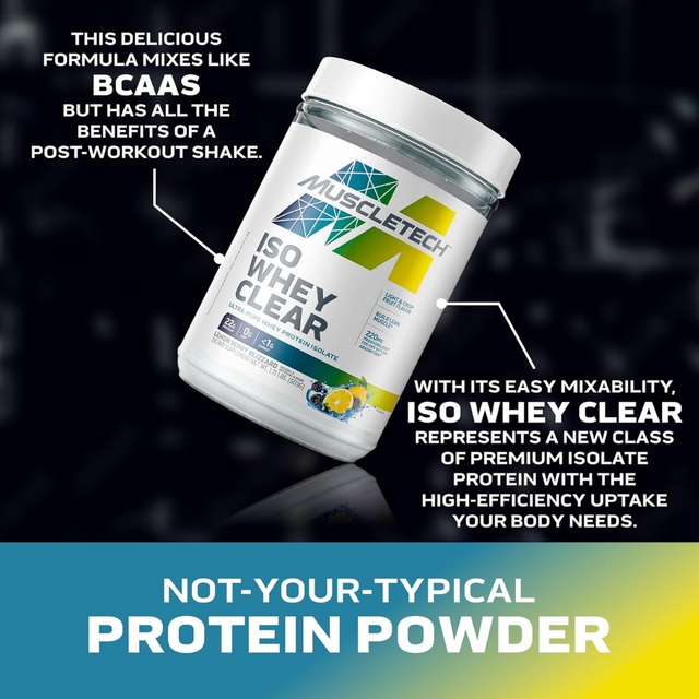 MuscleTech Iso Whey Clear Lemon Berry Blizzard 1.1lbs
