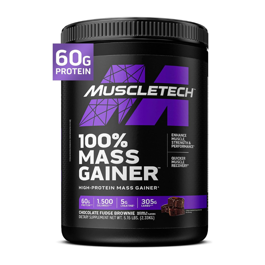 MuscleTech 100% Mass Gainer Chocolate Fudge Brownie 5.15lbs US (RB)