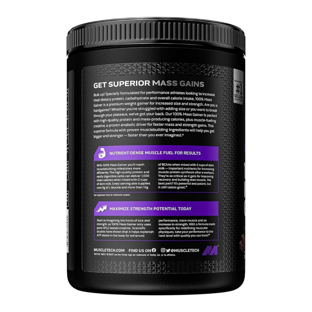 MuscleTech 100% Mass Gainer Chocolate Fudge Brownie 5.15lbs