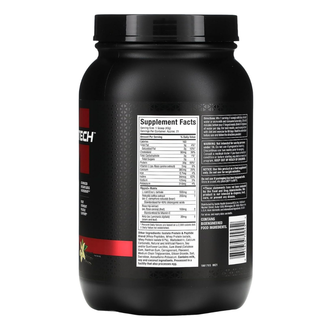 MuscleTech Nitro Tech Ripped French Vanilla Bean 2lbs