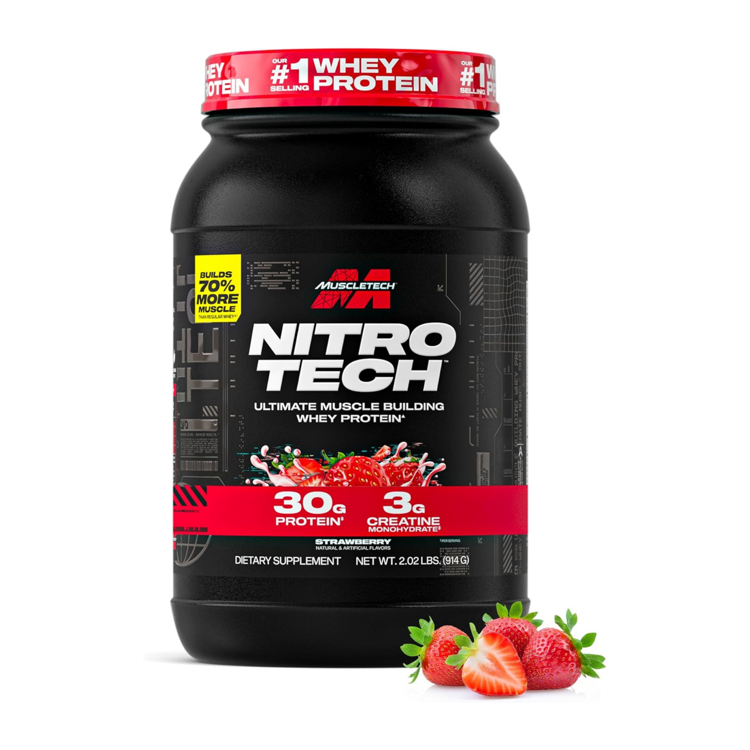 MuscleTech Nitro Tech Strawberry 2.2lbs US (RB)