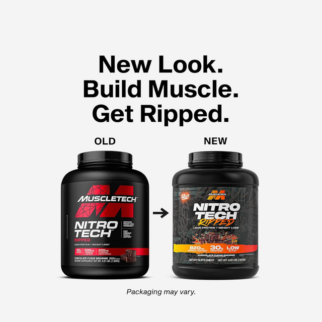 MuscleTech Nitro Tech Ripped Chocolate Fudge Brownie 4lbs