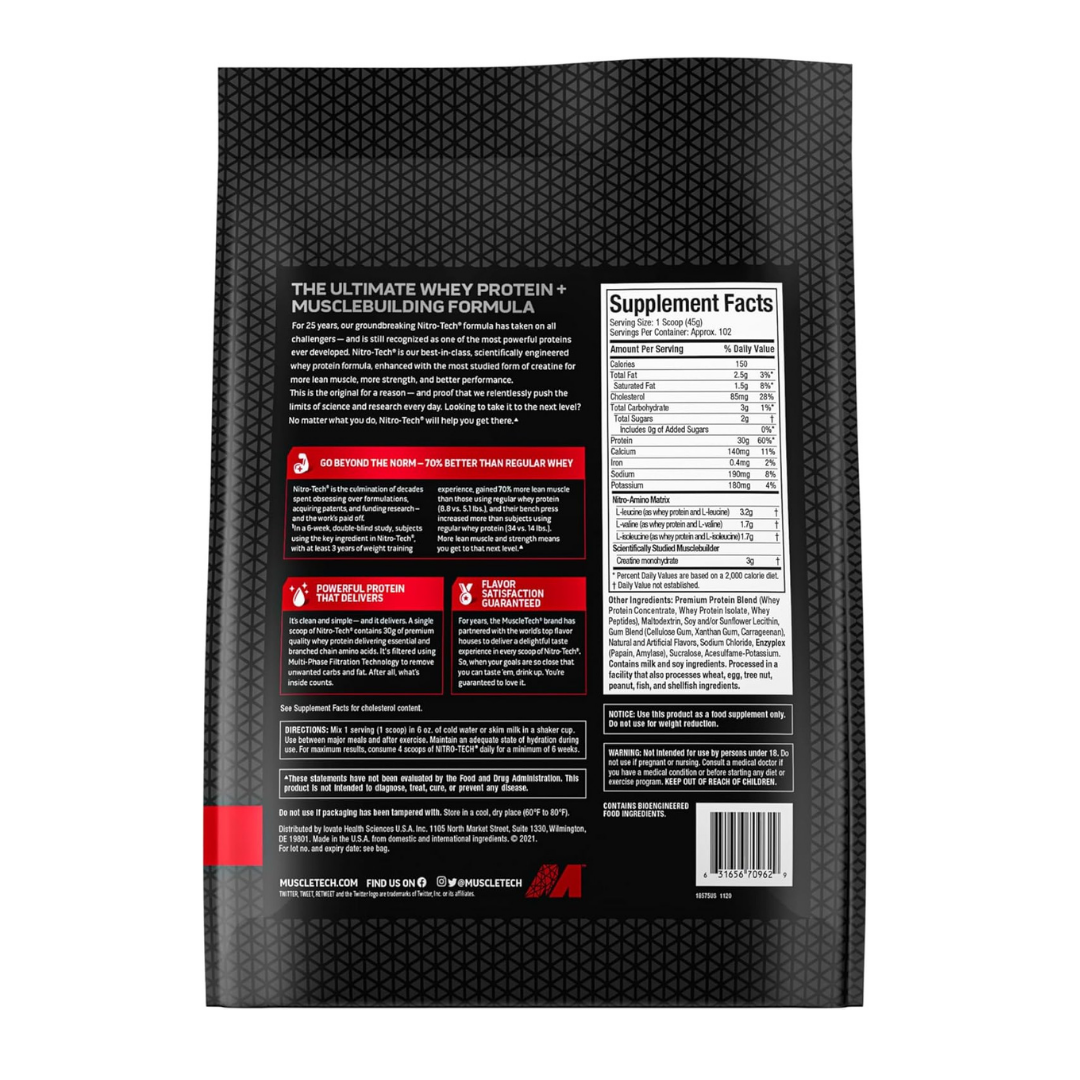 MuscleTech Nitro Tech Vanilla Cream 10lbs
