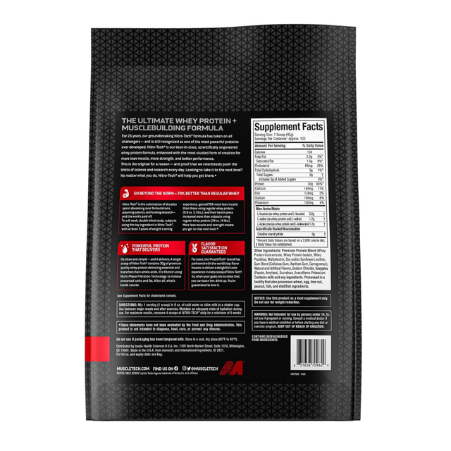 MuscleTech Nitro Tech Vanilla Cream 10lbs