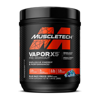 MuscleTech VaporX5 30 servings Blue Razz Freeze