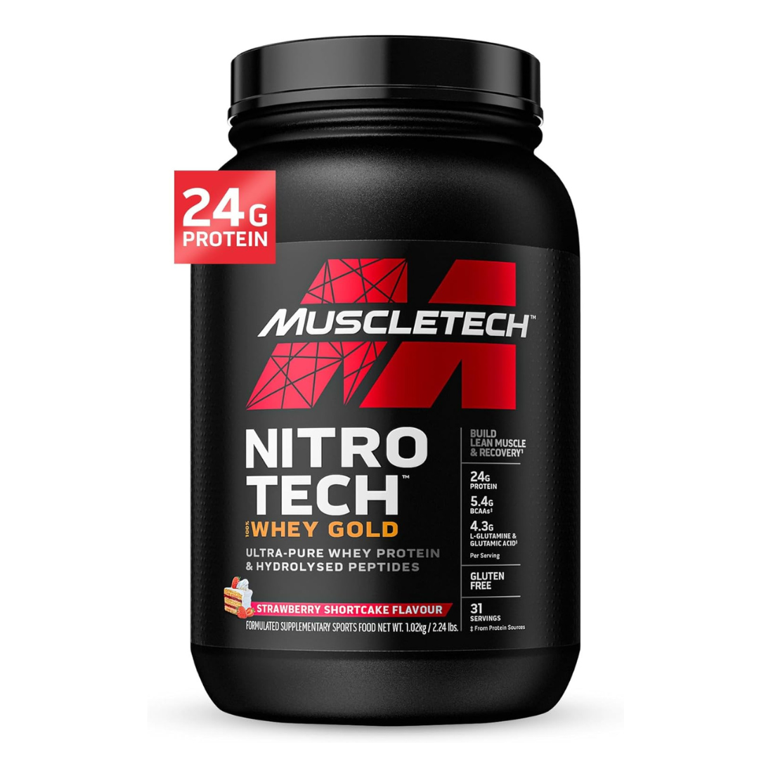 MuscleTech Nitro Tech 100% Whey Gold Strawberry 2lbs US (RB)