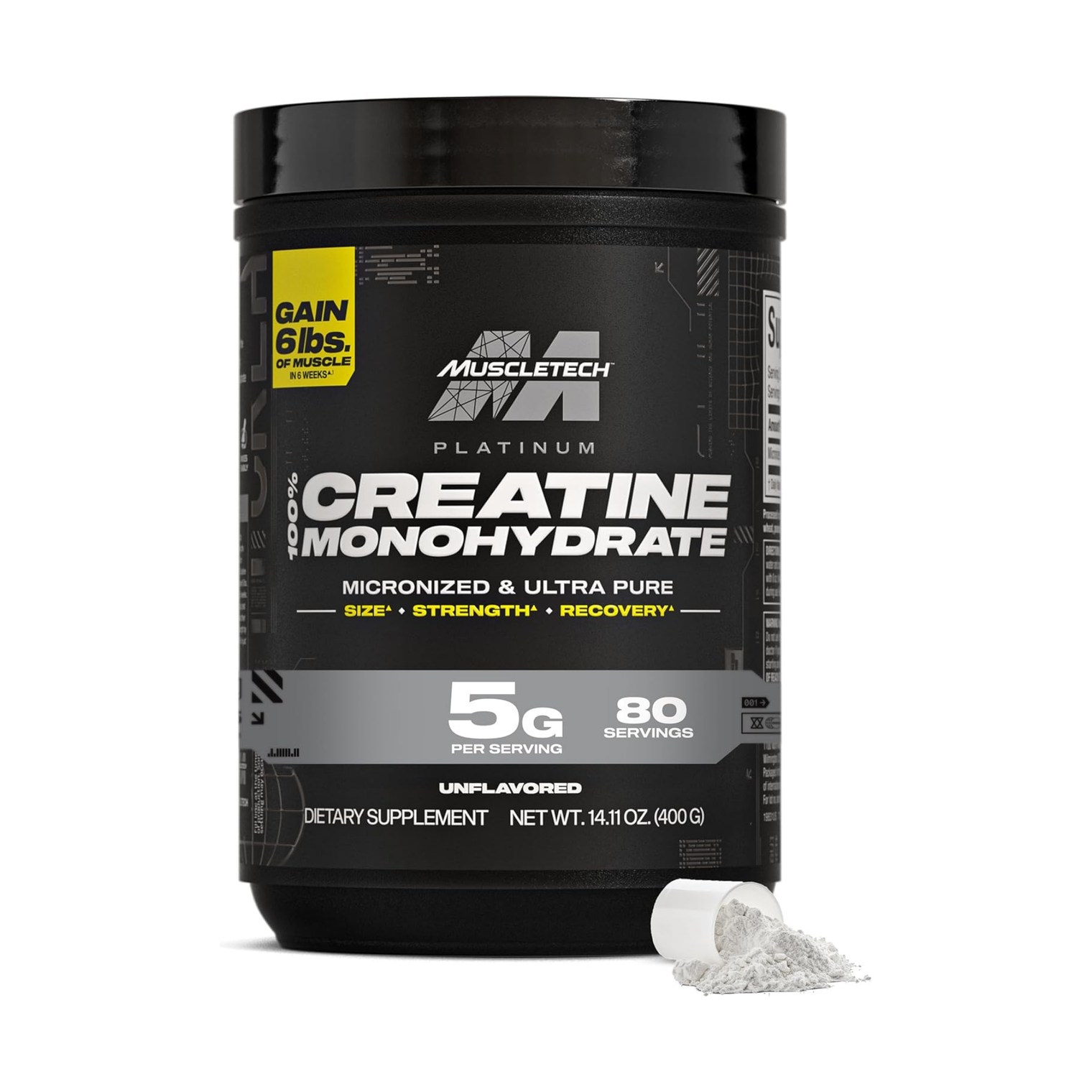 MuscleTech Essential Series Platinum 100% Creatine Unflavored 400g (14.11oz) US