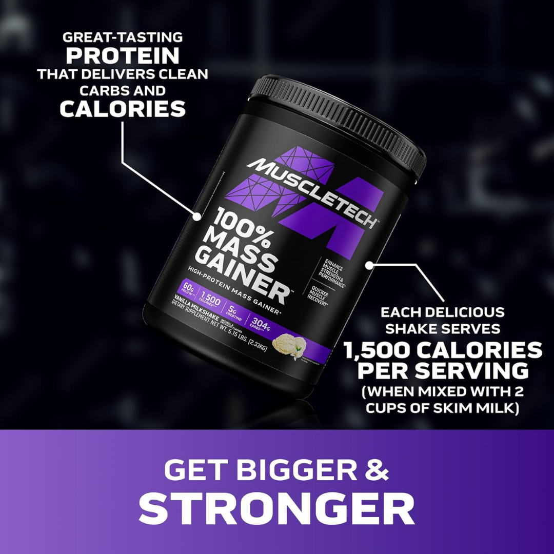 MuscleTech 100% Mass Gainer Vanilla Milkshake 5.15lbs