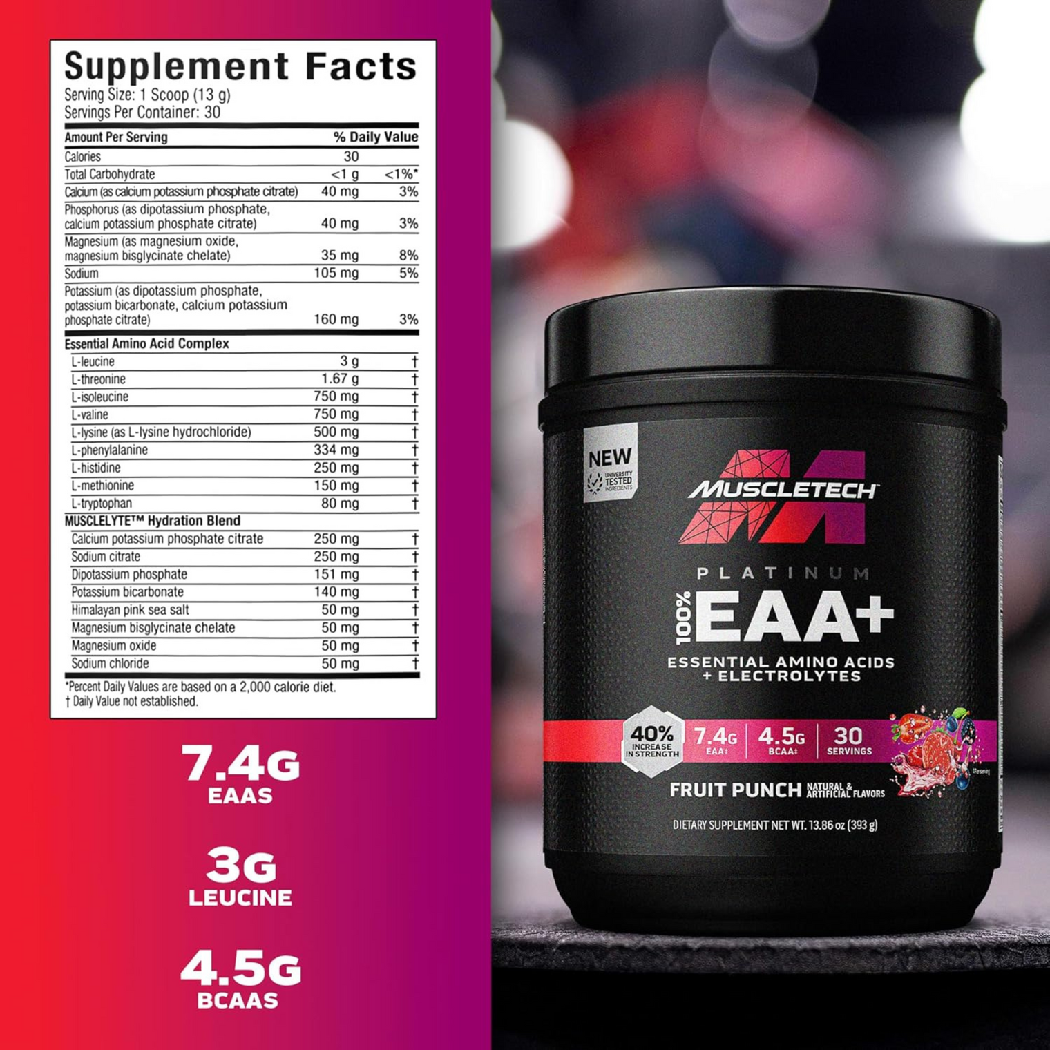 MuscleTech Platinum EAA 30 servings Fruit Punch