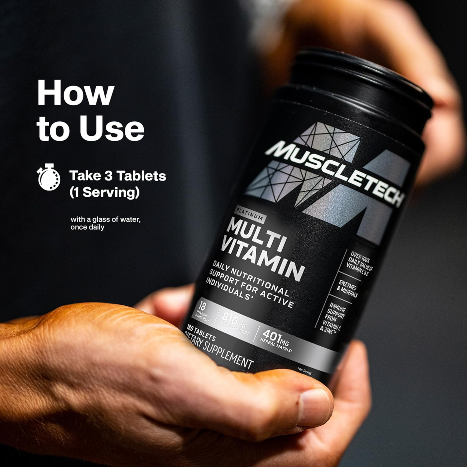 MuscleTech Platinum Multivitamin - 180 ct