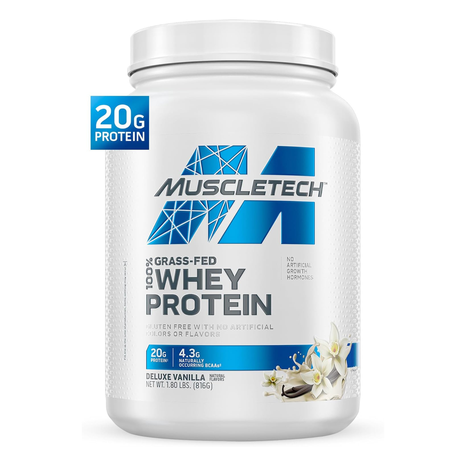 McleTech Grass Fed 100% Whey Protein Deluxe Vanilla 1.8lbs