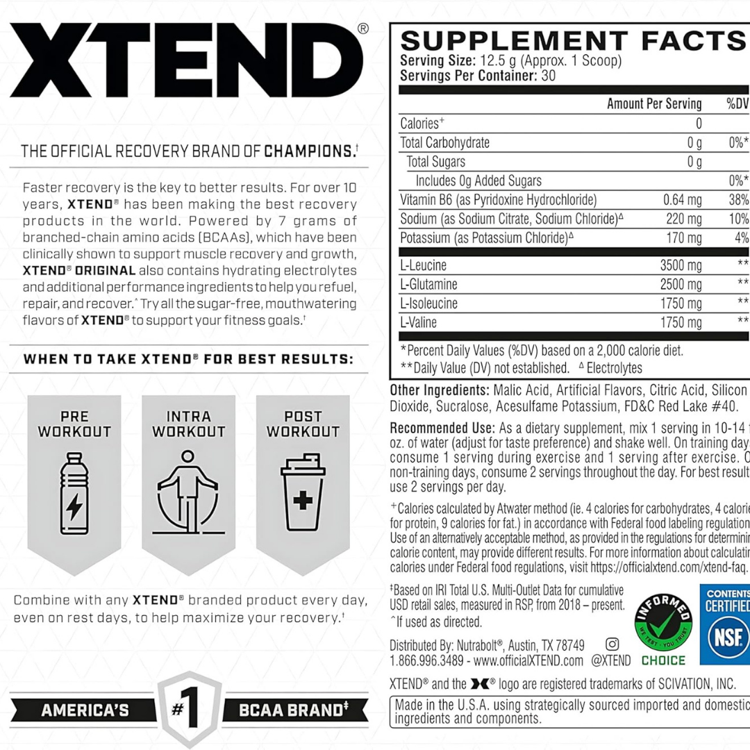 Xtend Blue Raspberry Ice 30 Serv