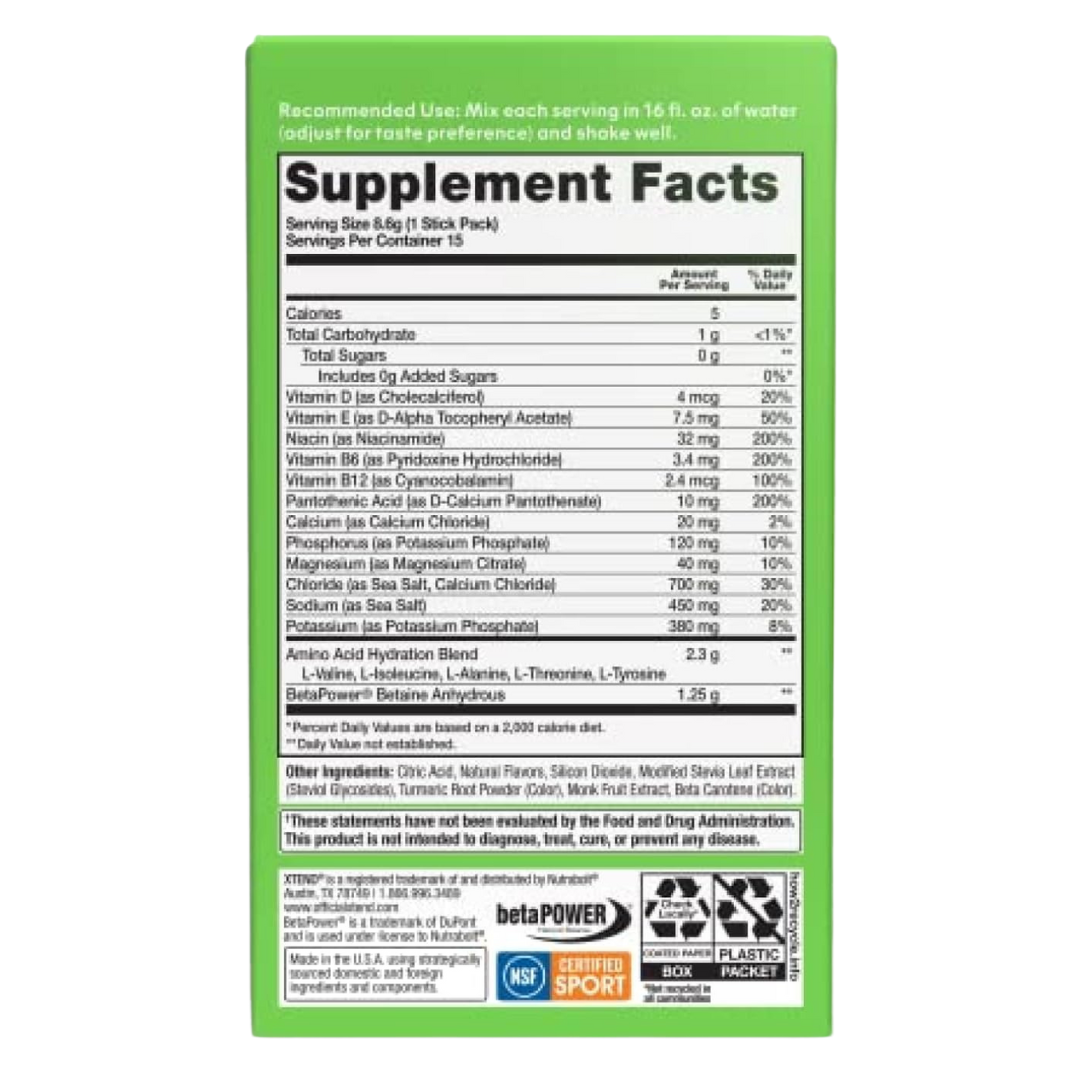 Xtend Hydration Lemon Lime Powder 15 Servings