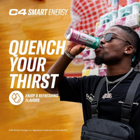C4 Carbonated Drink Black Cherry - Pack of 12 (355 ml)