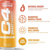 C4 Carbonated Drink Blood Orange - Pack of 12 (355 ml)
