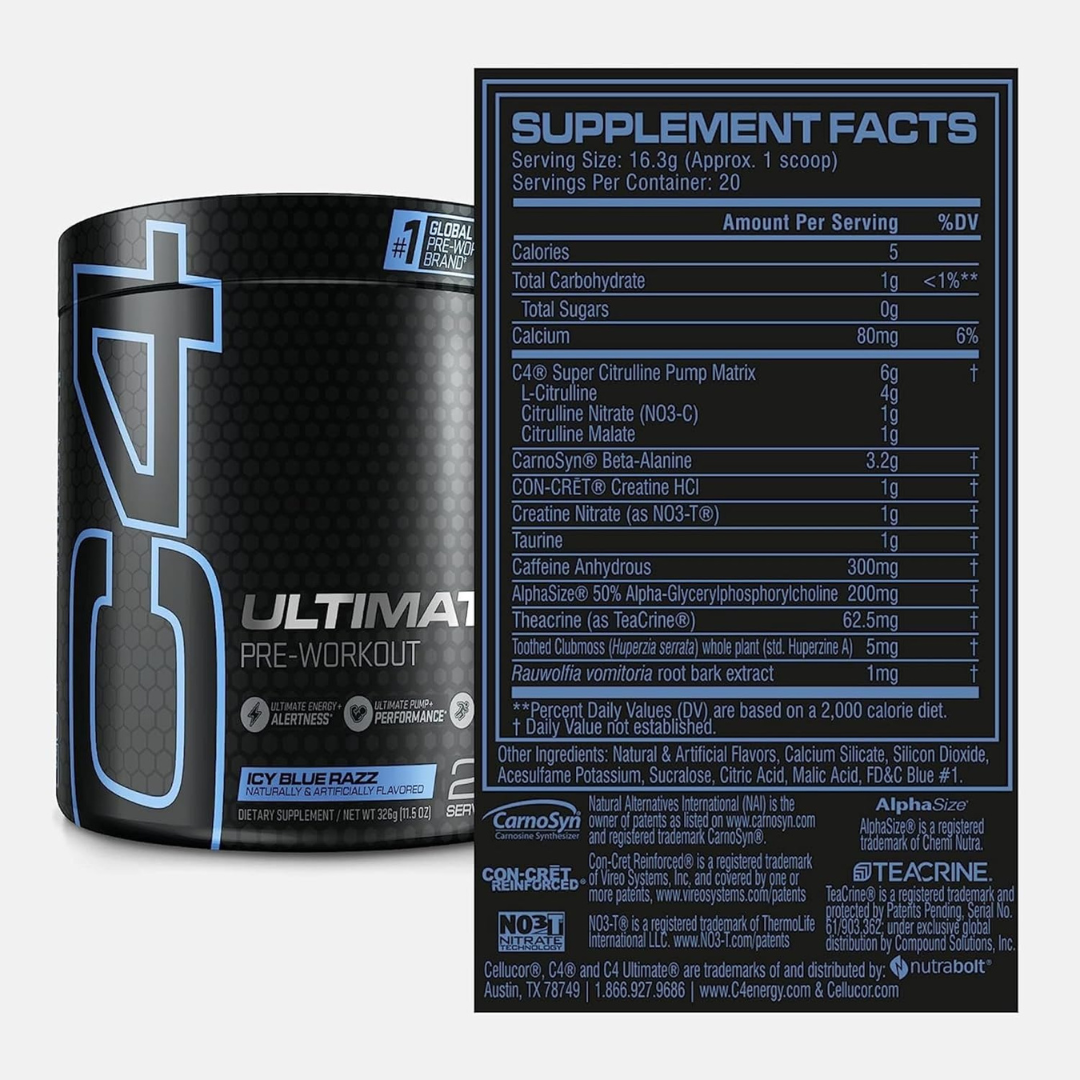 C4 Ultimate 12 Servings Icy Blue Razz