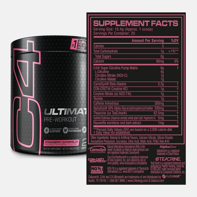 C4 Ultimate 12 Servings Strawberry Watermelon