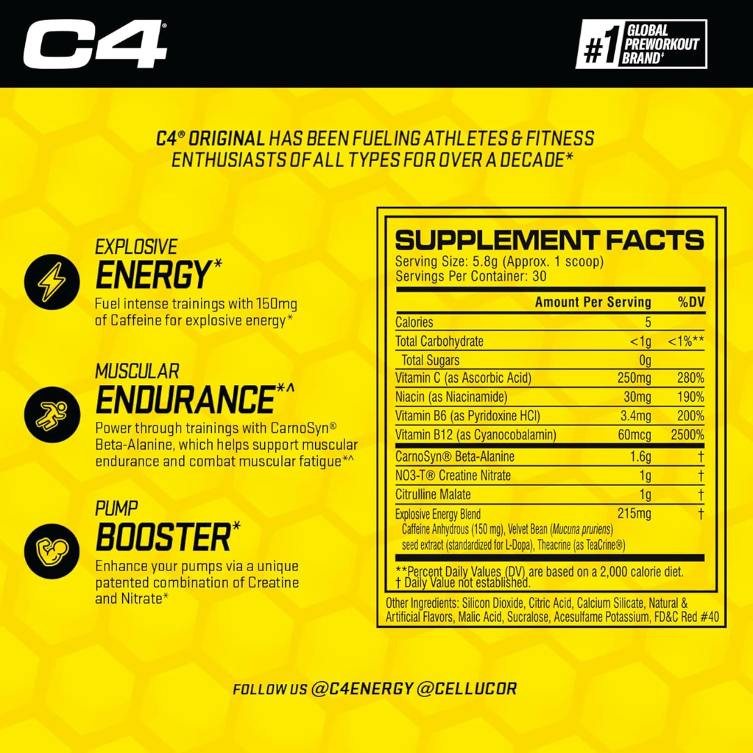 C4 Original Cherry Limeade Powder 30 Servings