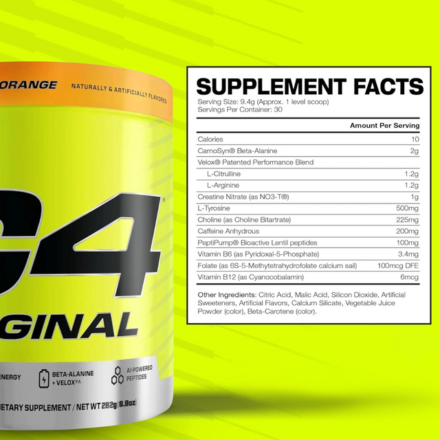 C4 Original Orange Powder 30 Servings
