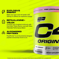 C4 Original Pink Lemonade Powder 30 Servings