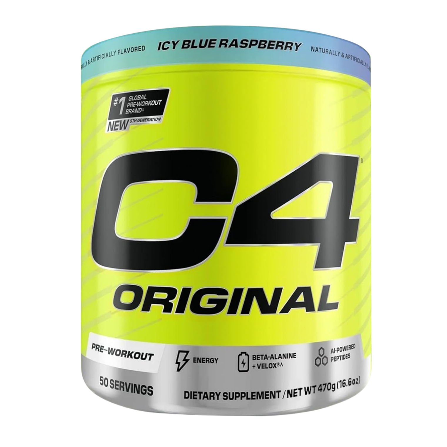 C4 Original Icy Blue Razz  Powder 50 Servings