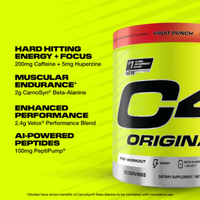 C4 Original Fruit Punch Powder 50 Servings