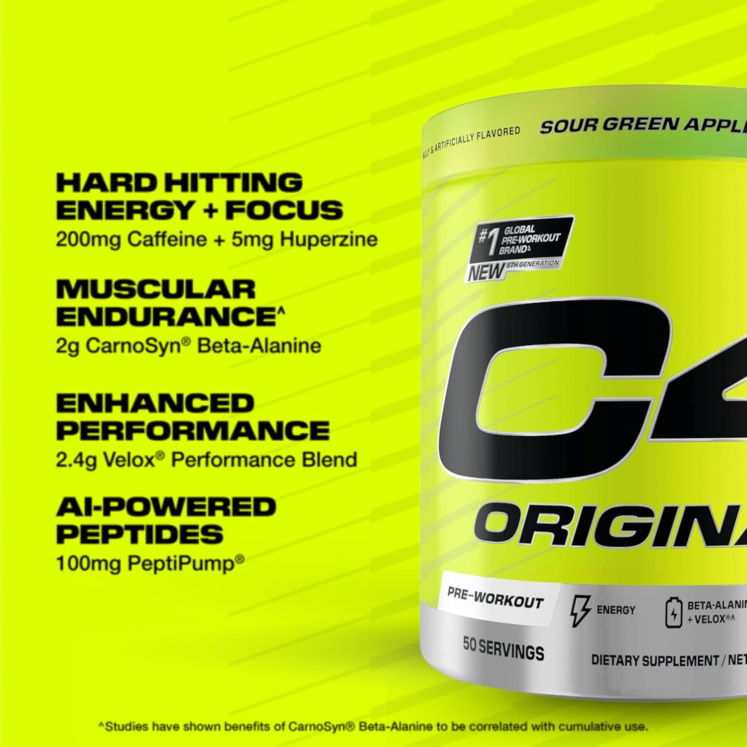 C4 Original Green Apple Powder 50 Servings