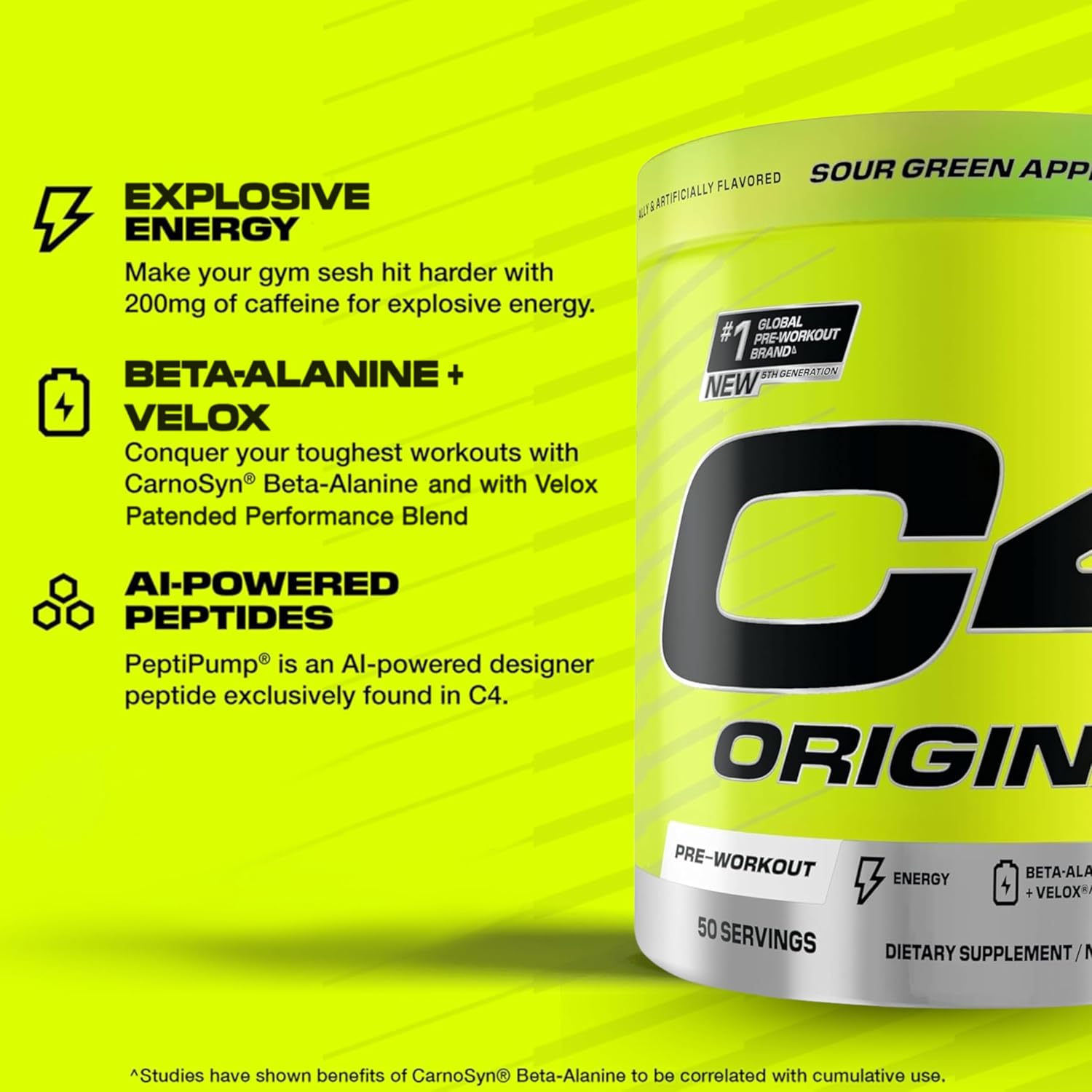 C4 Original Green Apple Powder 50 Servings