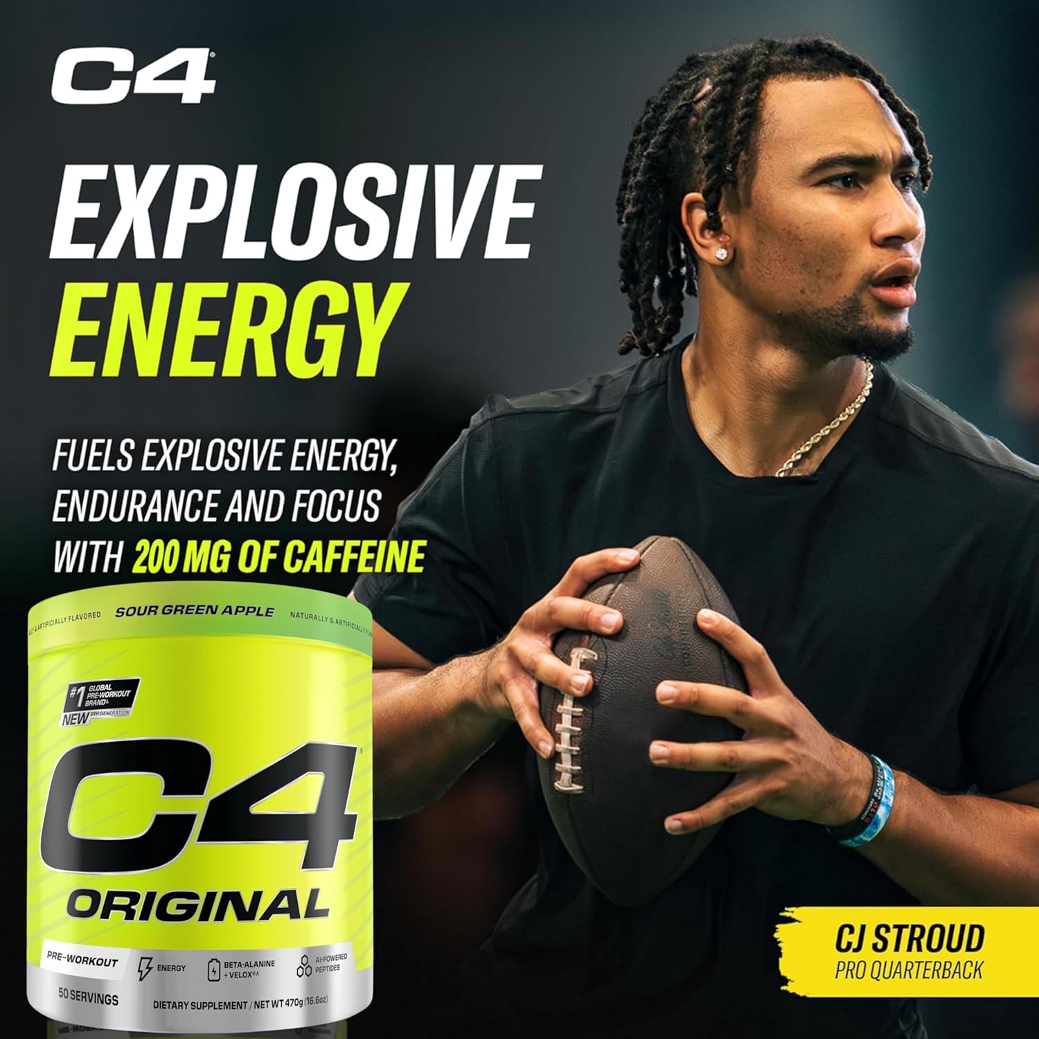 C4 Original Green Apple Powder 50 Servings