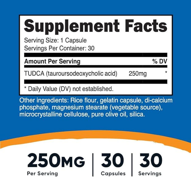 Nutricost Tudca Capsules (250 MG) (30 Capsules)