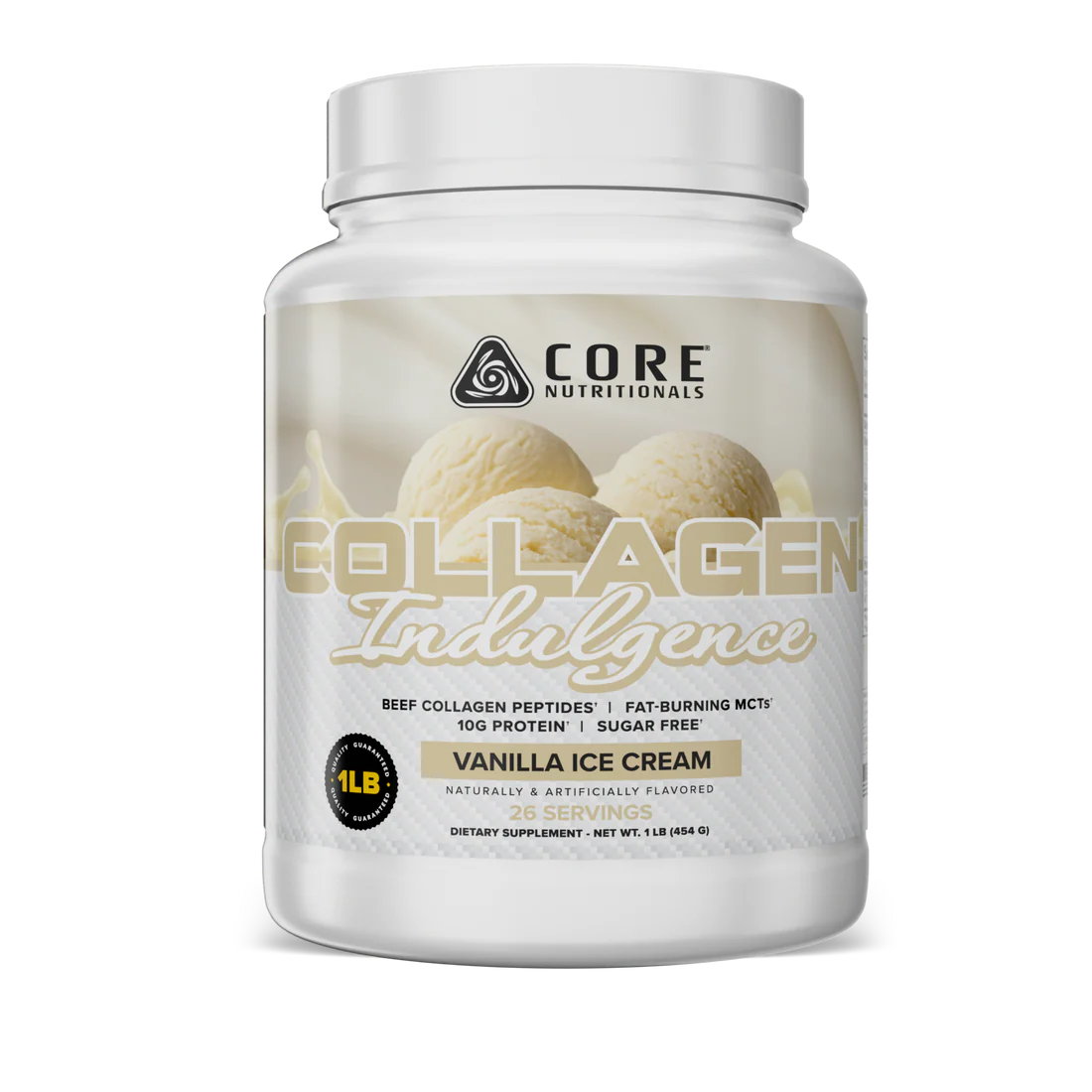 Core Nutritionals ESSENTIALS Collagen 1lb Indulgence Vanilla Ice Cream