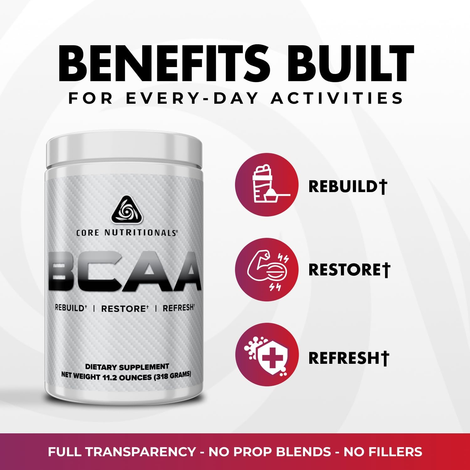 Core Nutritionals ESSENTIALS BCAAs 2:1:1 300g