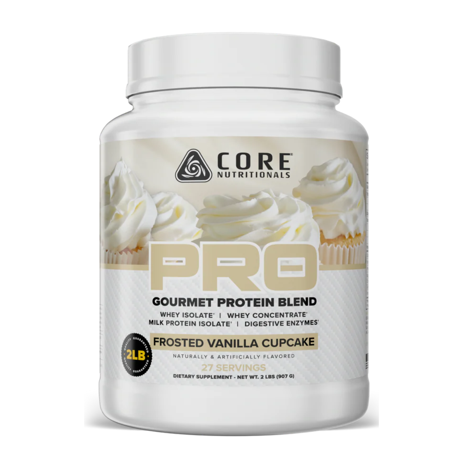 Core Nutritionals PROTIEN PRO 2lb (Whey Blend) Frosted Vanilla Cupcake