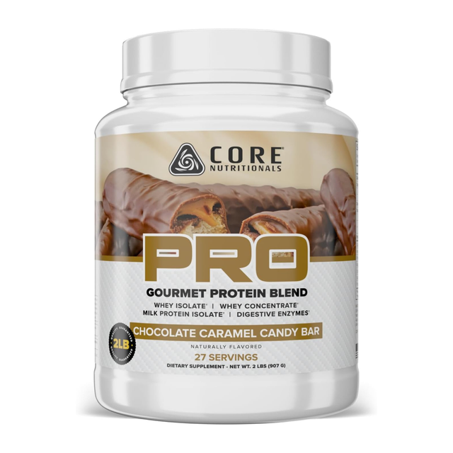 Core Nutritionals PROTIEN PRO 2lb (Whey Blend) Chocolate Caramel Candy Bar