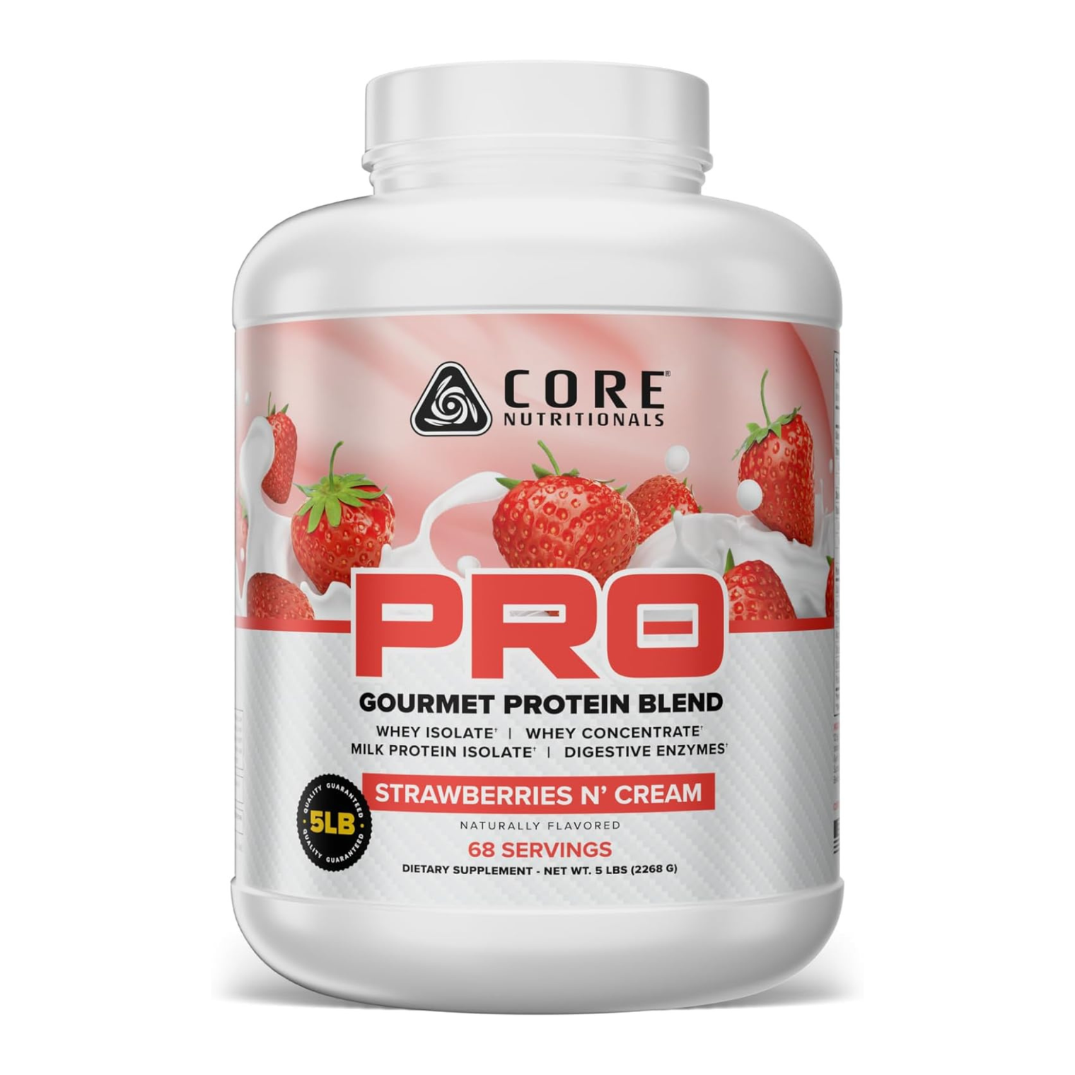 Core Nutritionals PROTIEN PRO 5lb (Whey Blend) Strawberries N' Cream