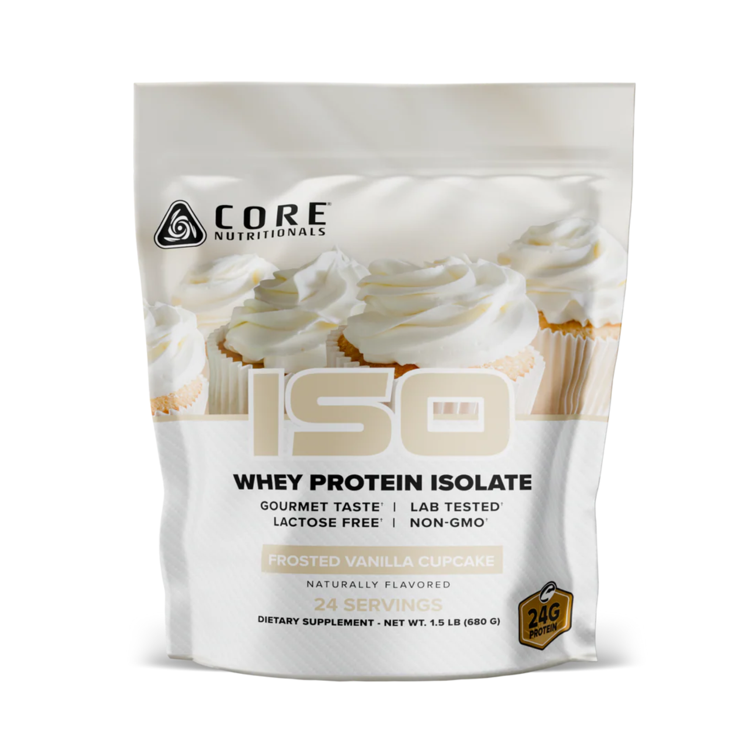 Core Nutritionals PROTIEN ISO 1.5lb (100% Isolate) Frosted Vanilla Cupcake