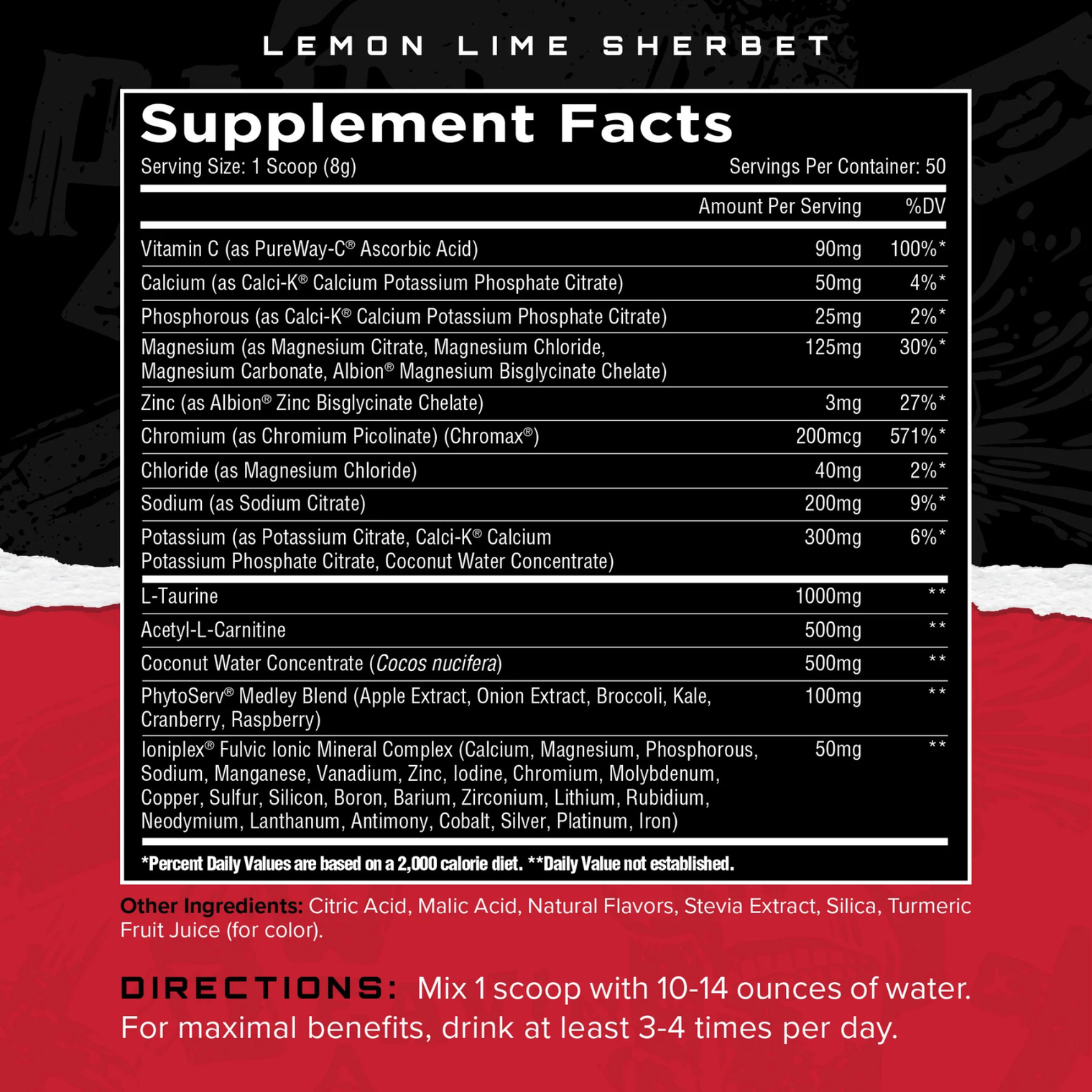 Unmatched ELECTRASHRED - Lemon Lime Sherbet (50 serving)