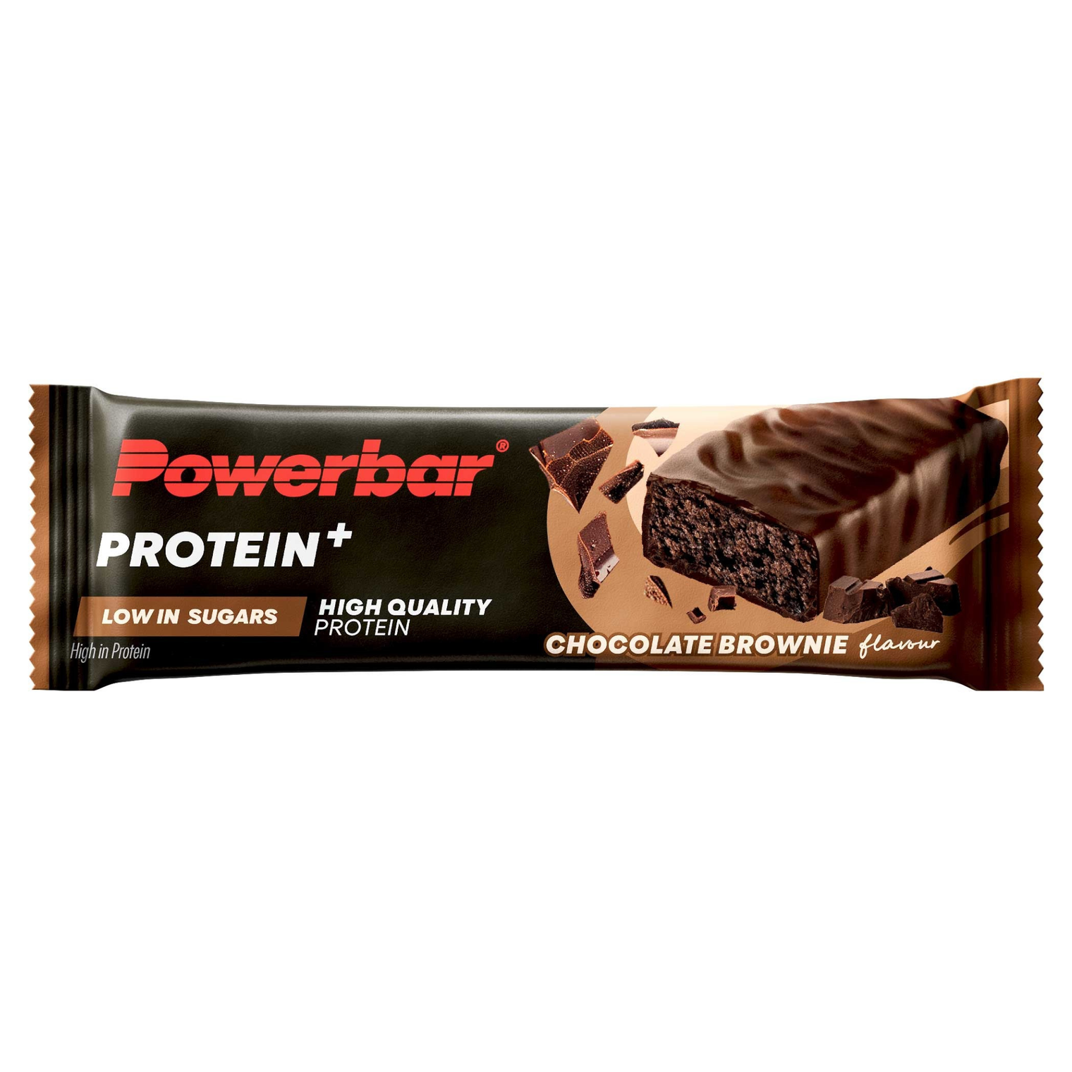 PowerBar Protein Plus Low Sugar Chocolate Brownie Protein Bar – High Protein Low Sugar Sports Bar | 30 x 35g | Protein Chocolate Bar for Gym, Lean Muscle & Fitness