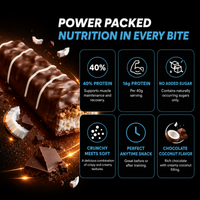 PowerBar PB 40% Protein + Chocolate Coconut Crispy Sports Bar - 40g
