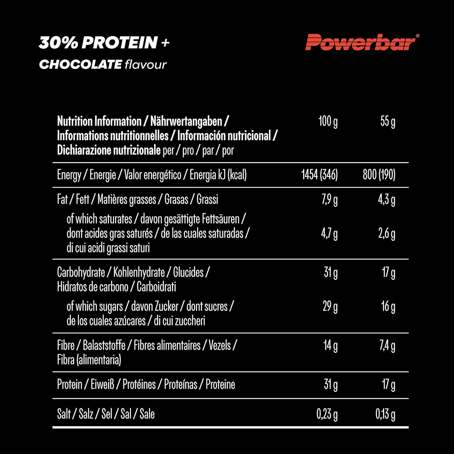 PowerBar ProteinPlus 30% Chocolate Protein Bar – 55g