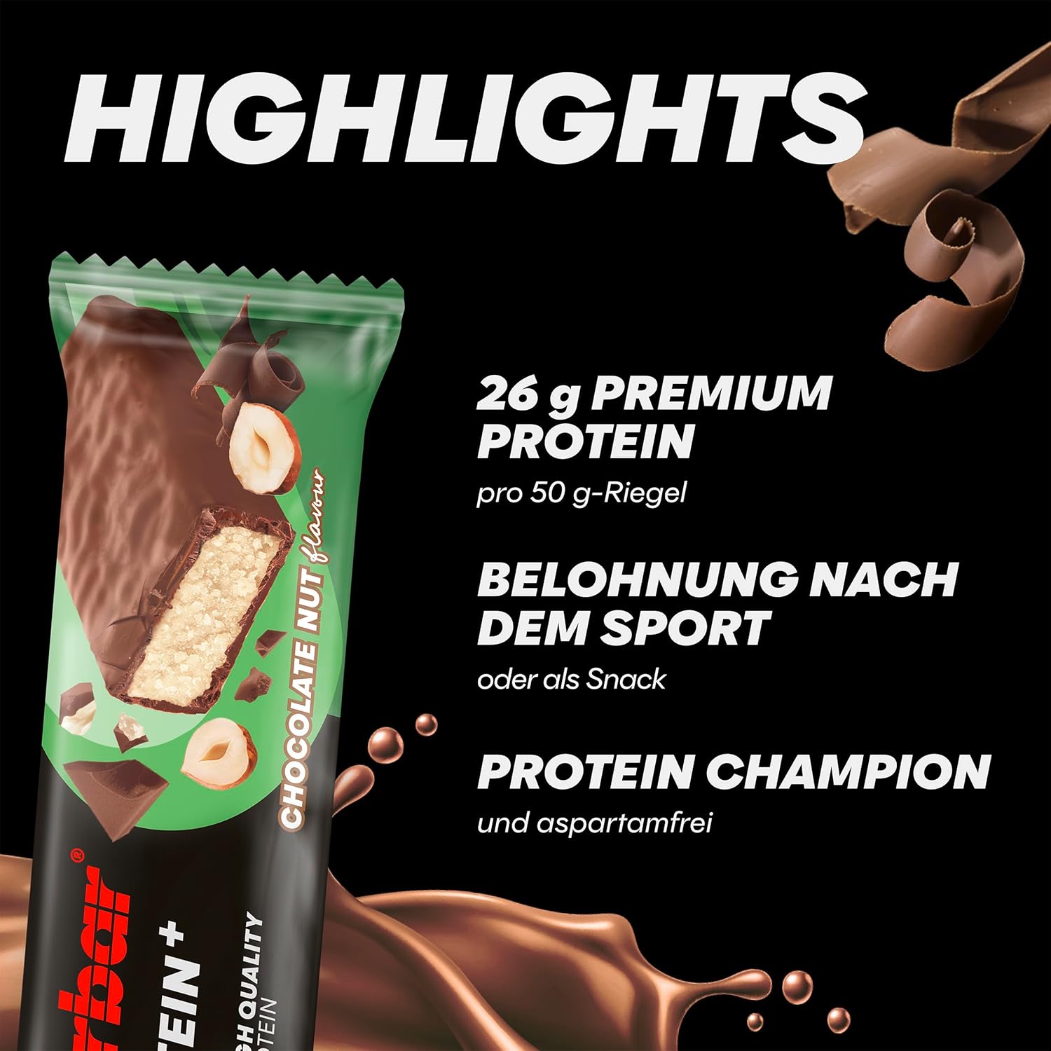 PowerBar ProteinPlus 52% Chocolate Nut Protein Bar –  50g