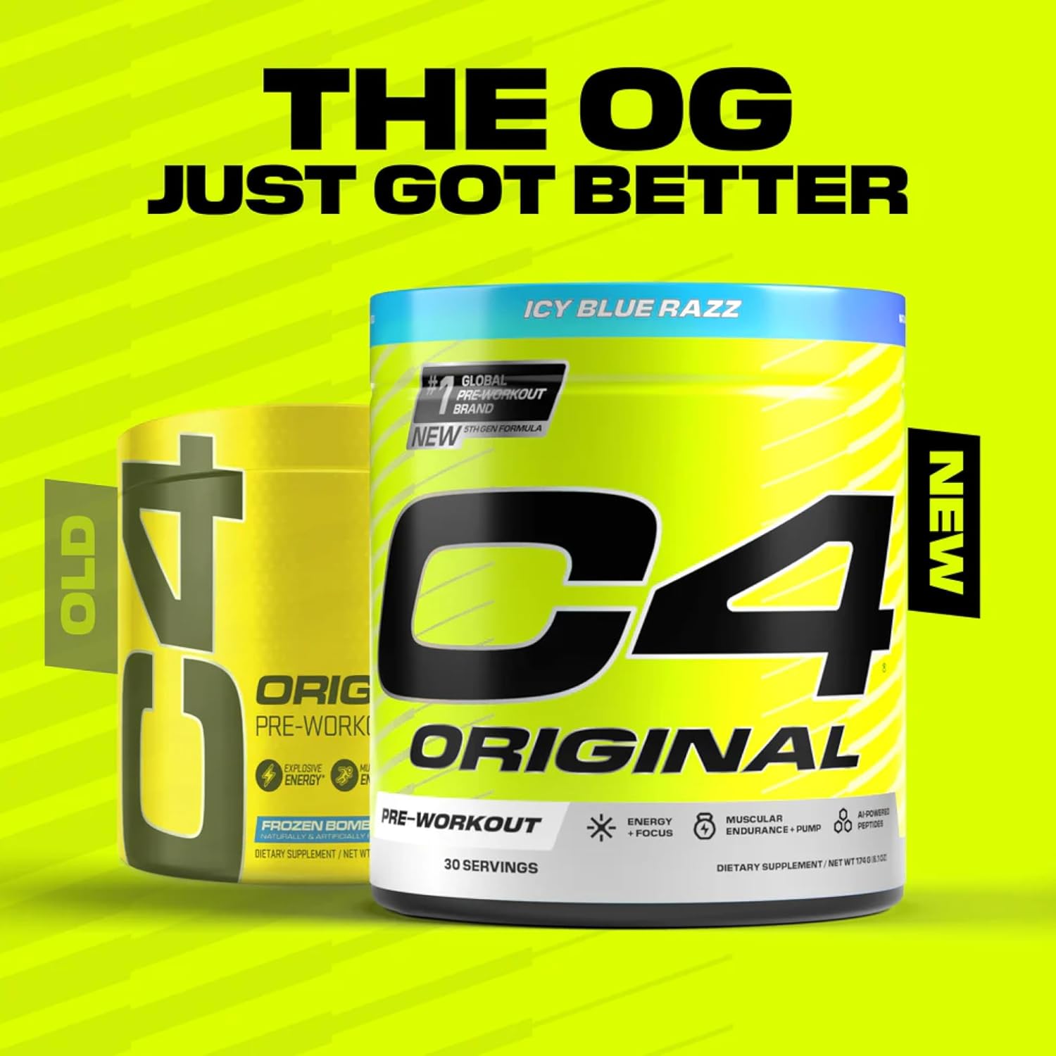 C4 Original Icy Blue Razz Powder 30 Servings