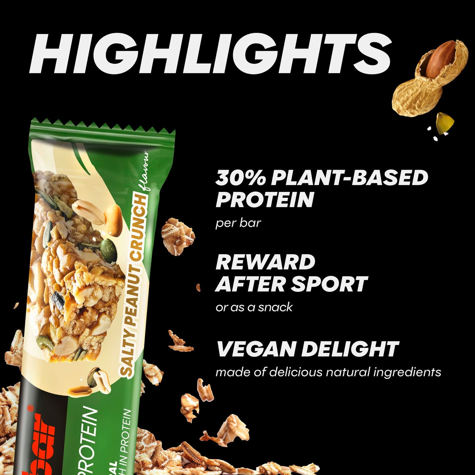PowerBar Natural Protein Salty Peanut Crunch Bar – 40g