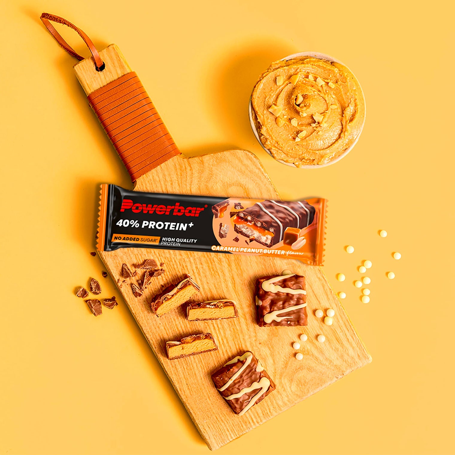 PowerBar PB 40% Protein +Crisp Caramel Peanut Butter Bar – 40g